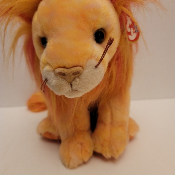 Ty Beanie Babies 2000 "Bushy" Lions. Set of 2. EUC. Lg 11". Sm 6" - Picture 8 of 15